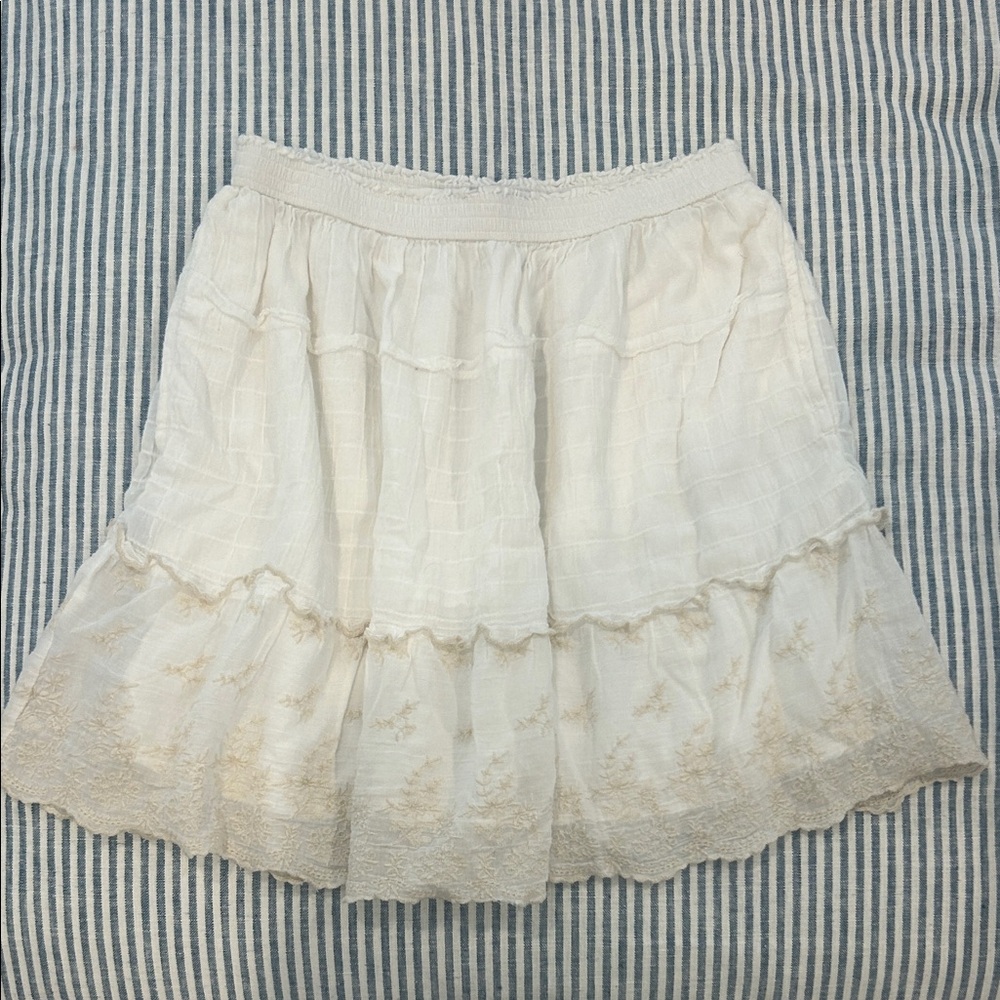 Abercrombie & Fitch Cream A-Line Skirt